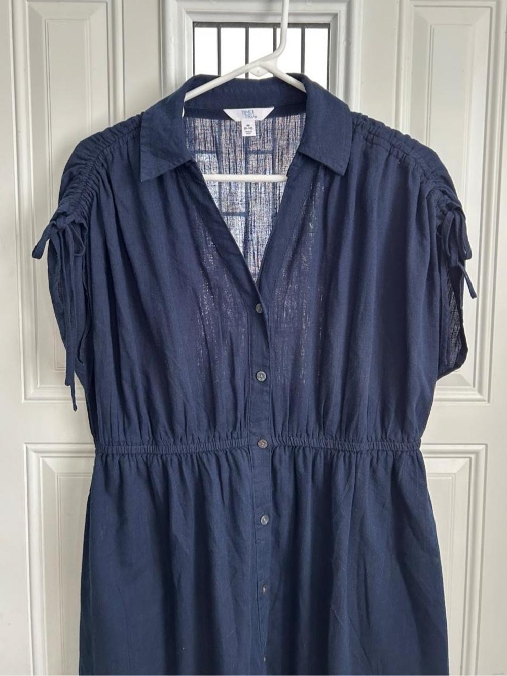 Blue flowy midi dress